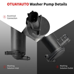 OTUAYAUTO windshield pump electrical connectors simplify installation