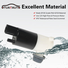OTUAYAUTO compatible pump with OEM labeling suitable for front or rear windshield use.