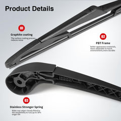 OTUAYAUTO 12-inch rear wiper blade for Focus rear window