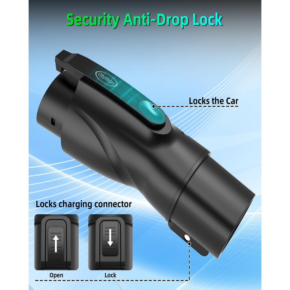 Otytkgo NACS to J1772 adapter uses durable nylon for all-weather use.