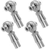 OUBULU 7/8 inch heim joint kit front view, chrome-plated for durability in rough environments.