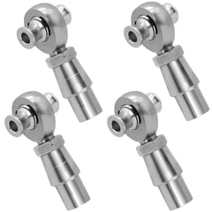 OUBULU 7/8 inch heim joint kit front view, chrome-plated for durability in rough environments.