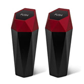 OUDEW car trash can with lid showing diamond design for car interior