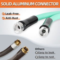 OULEME 35ft water hose anti-kink design reduces tangles during travel.