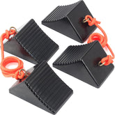 OULEME heavy duty wheel chock with eyebolt for secure positioning