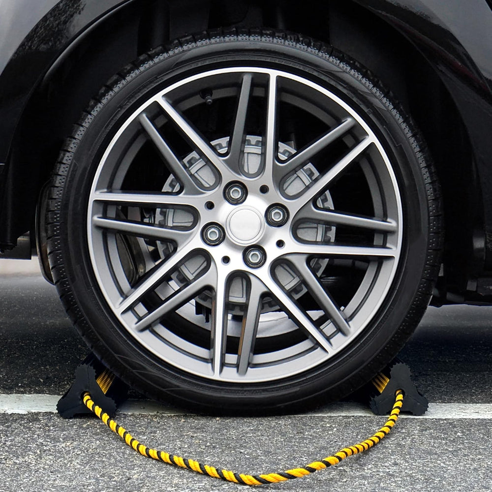 Rugged OULEME rubber wheel chocks resist oil and water.