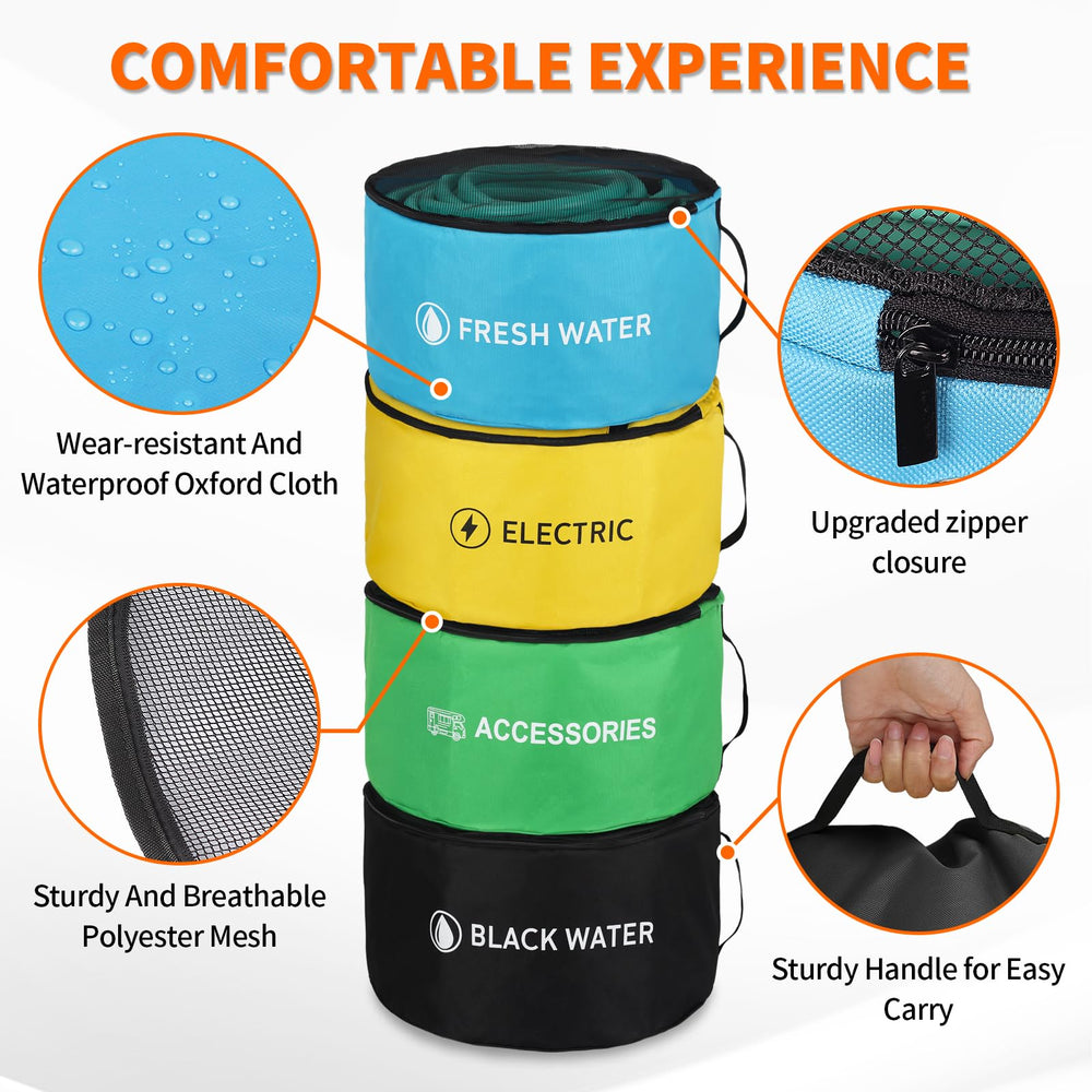 OULEME RV bag set used inside camper for tidy gear.