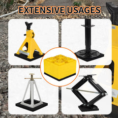 Close-up of OULEME rubber pad absorbing shocks and vibrations