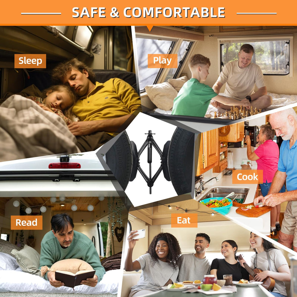 Compact storage bag keeps the stabilizers organized for trips.