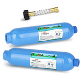 OULEME RV Inline Water Filter reduces chlorine for cleaner drinking water on camping trips