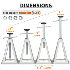 OULEME stack jacks with nuts and cushion pads for stability