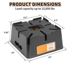 OULEME trailer jack block interlocking grooves enable secure multi-layer stacking
