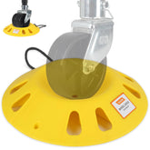 OULEME trailer jack wheel dock front view protects wheels from soft-ground sinking