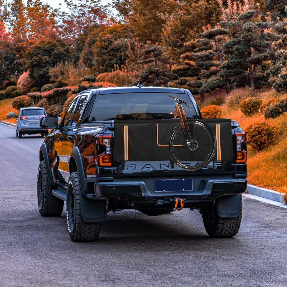 Oulisen 52-inch tailgate cover fits many trucks and bikes alike