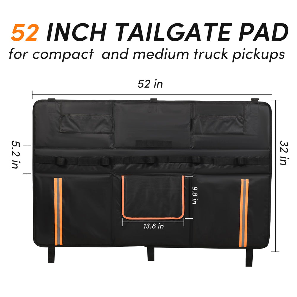 Oulisen tailgate pad with reflective strips enhances night safety and visibility