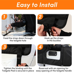 Oulisen waterproof and anti-slip material safeguards the tailgate and gear