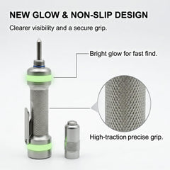 Oulores concealed seat belt cutter offers fast release with minimal effort.