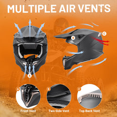 OUMURS helmet set includes gloves for secure grip