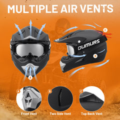 OUMURS helmet with gloves included for secure grip and comfort