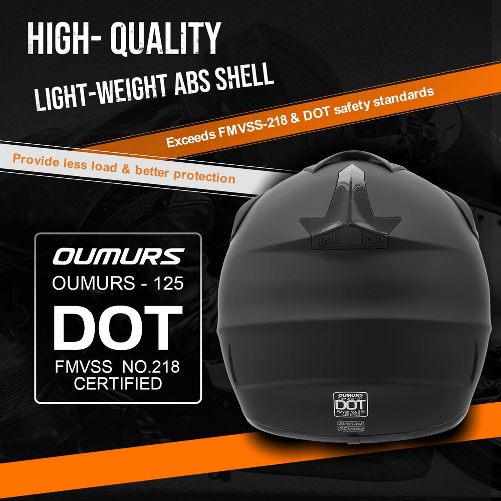 OUMURS helmet with mask included for wind and dust protection