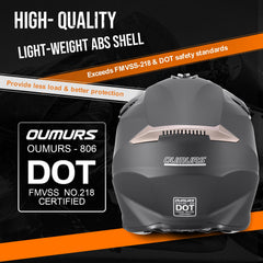 OUMURS helmet includes mask to shield wind and dust