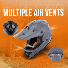 OUMURS dirt bike helmet ventilation system keeps air flowing for cooling
