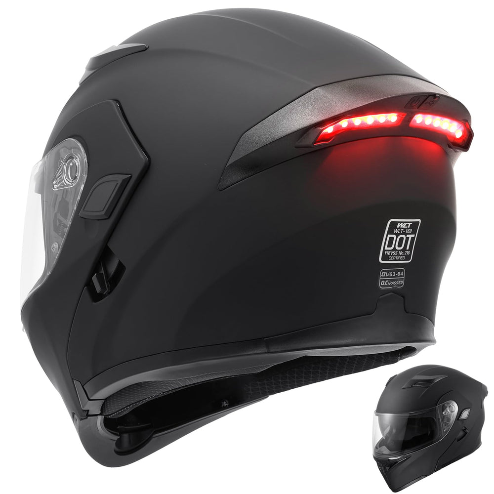 OUMURS DOT full-face helmet front view showing lightweight, breathable protection for daily rides.