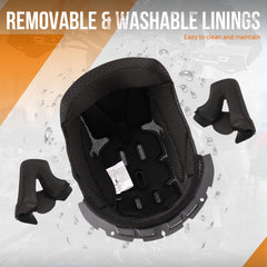 OUMURS DOT helmet inner sun visor with switch for quick shading.