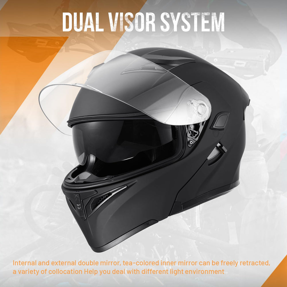 OUMURS DOT helmet matte black finish suited for urban and sport riding.
