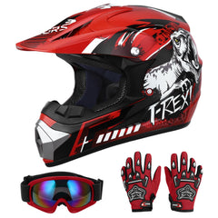 Oumurs youth helmet worn by child demonstrates family-friendly off-road gear