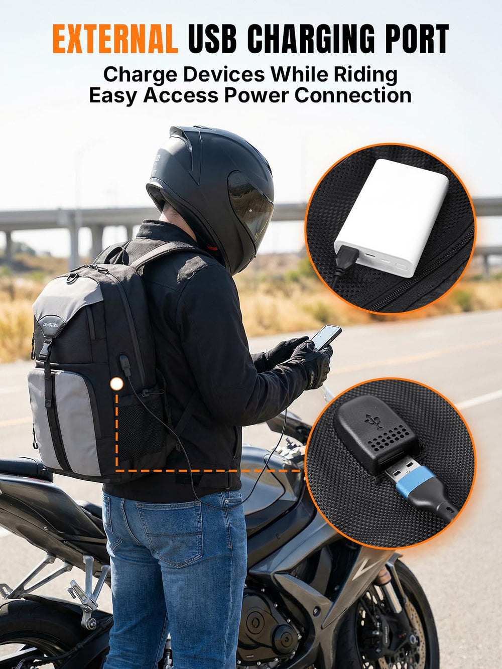 Oumurs laptop compartment keeps devices secure and easily accessible.