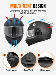 Durable ABS shell on OUMURS modular helmet for lasting use