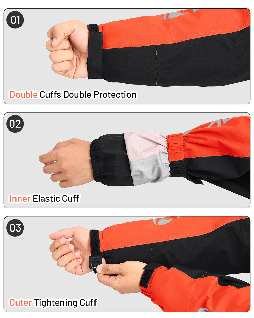 Oumurs reflective strips boost visibility for night riding safety.