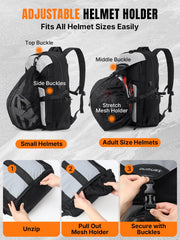 Oumurs Reflective panels ensure night visibility from multiple angles for safer riding.