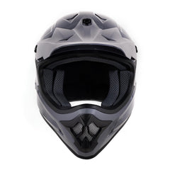 Unisex gray helmet suitable for dirt, motocross, and ATV riding
