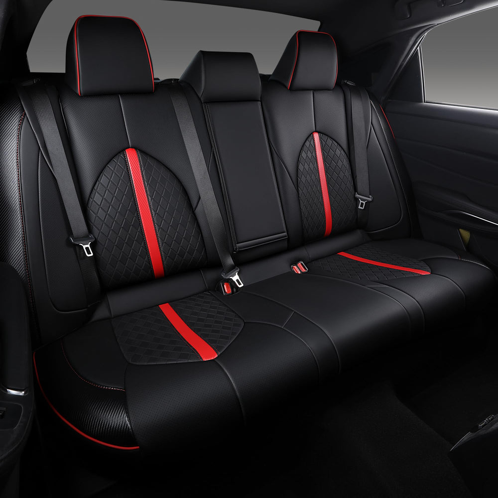 OURPLOT Camry seat cover rear view shows full coverage for back seats.