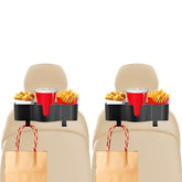OUSHASAA 3-in-1 headrest organizer on backseat keeps essentials within reach.