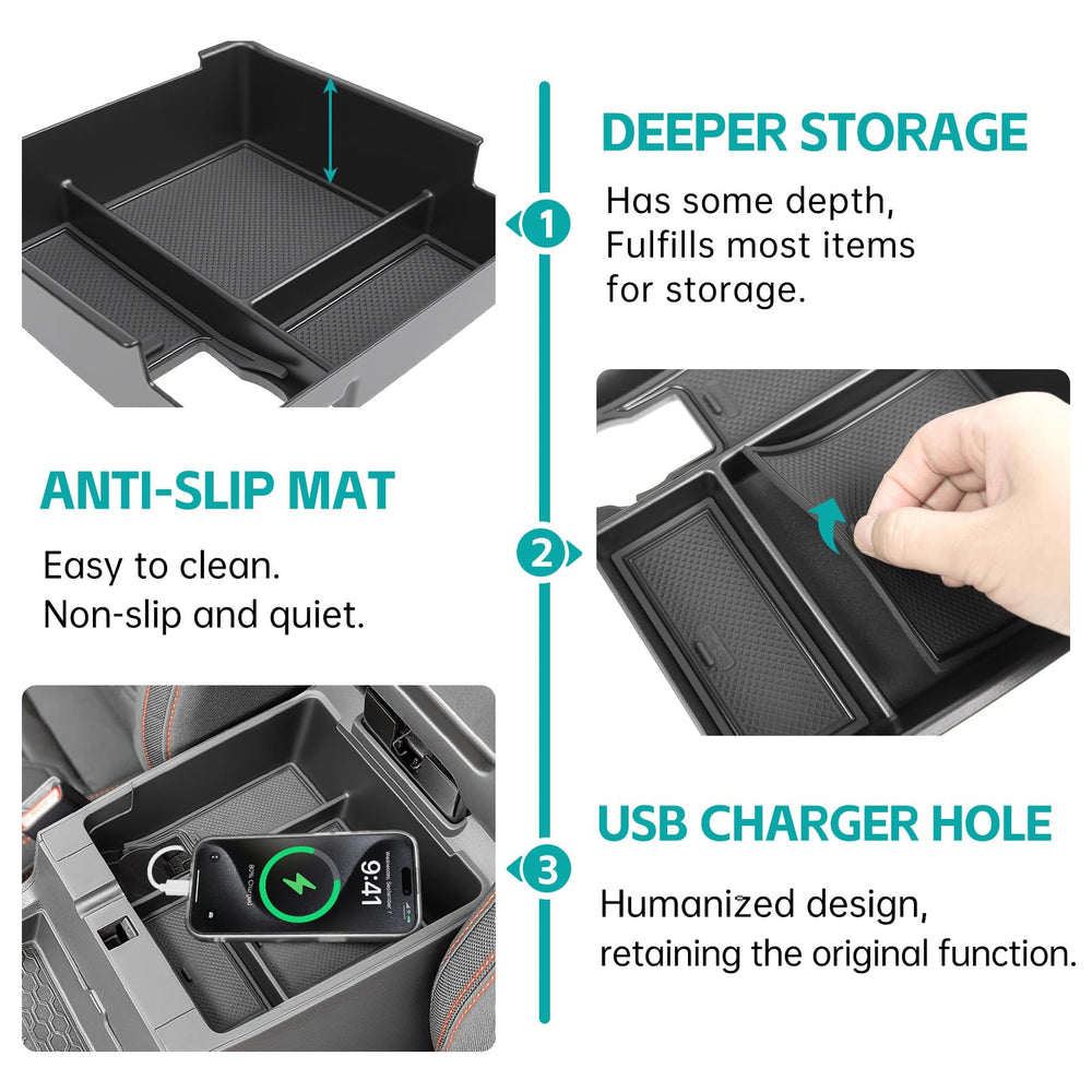 OUSUWO multiple compartments for phones wallets keys and tools