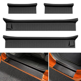 OUSUWO door sill guard on matte black texture protects Jeep Wrangler JL door edges