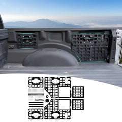 OUSUWO side truck bed molle panel rack fits Ford F-150 2015–2025 for organized gear