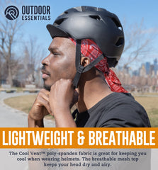 OutdoorEssentials lightweight, breathable wrap worn for cool comfort during activity.
