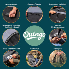 Outngo bag compatible with any truck size for versatile storage