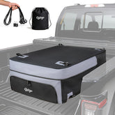 Outngo truck bed cargo bag with waterproof tarp protecting luggage from rain