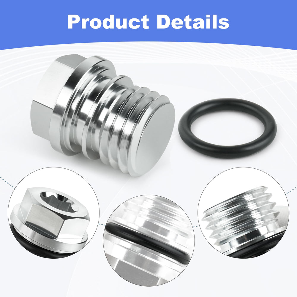 Outopakkle aluminum oil drain plug compatible with EZ GO 2008 and newer models