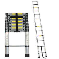OUTPRIZE 12.5ft telescoping RV ladder extended for stable roof access and safe steps.