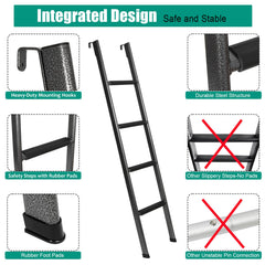 OUTPRIZE anti-slip rubber pads on ladder steps improve grip and safety.