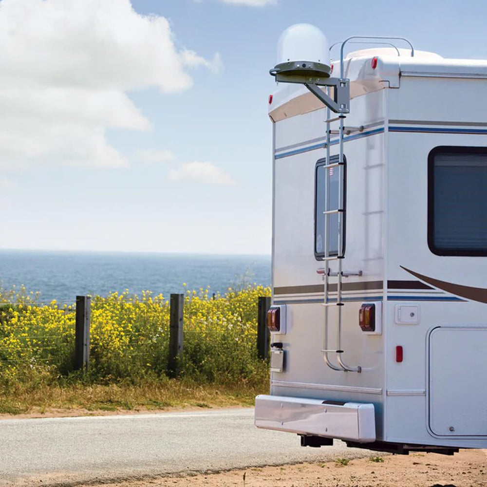 OUTPRIZE exterior rv-ladder includes four standoffs for added stability.