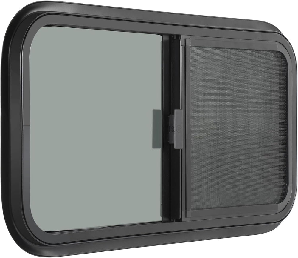 OUTPRIZE horizontal RV window 30 by 24 inches front view with sliding design for easy venting