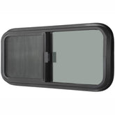 OUTPRIZE horizontal RV window 42x12 tinted glass for privacy and heat reduction.