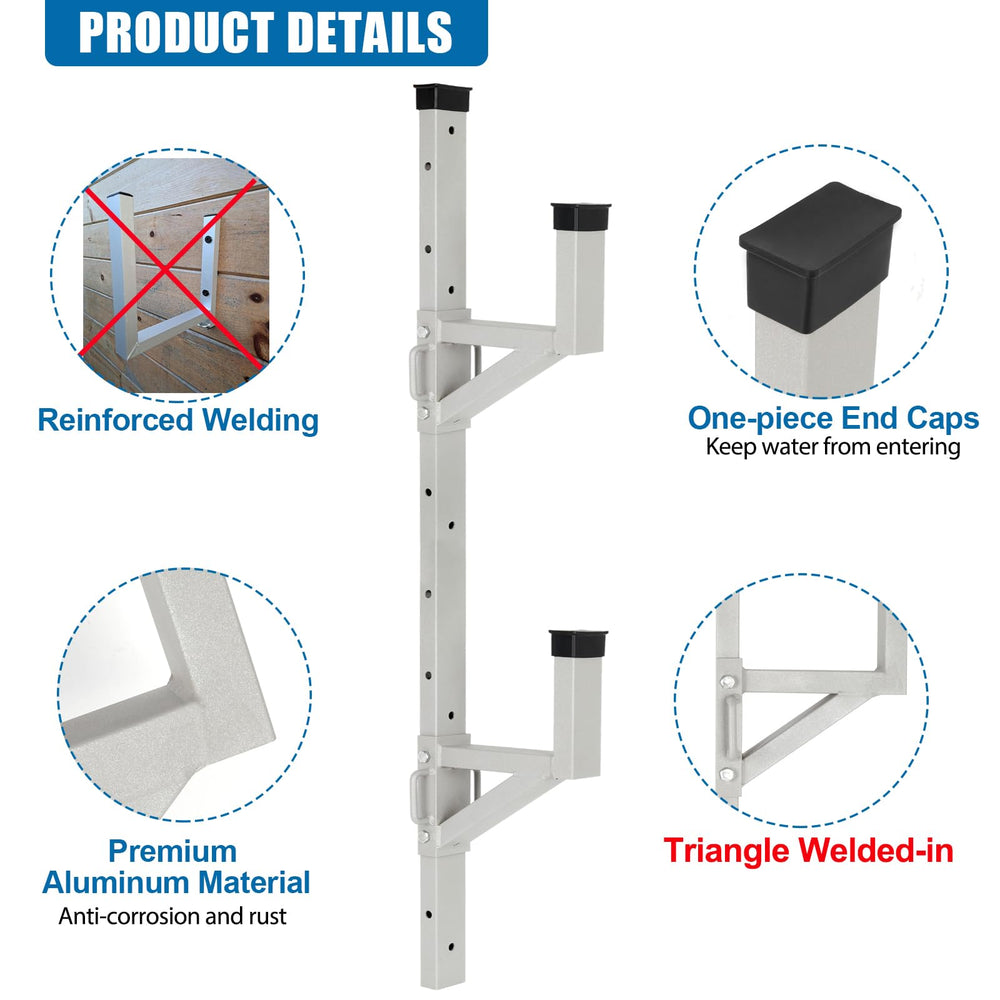 OUTPRIZE ladder rack with bungee straps provides secure, wobble-free transport.